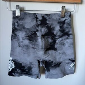 DARC SPORT Gray and Black Tie-Dye Shorts